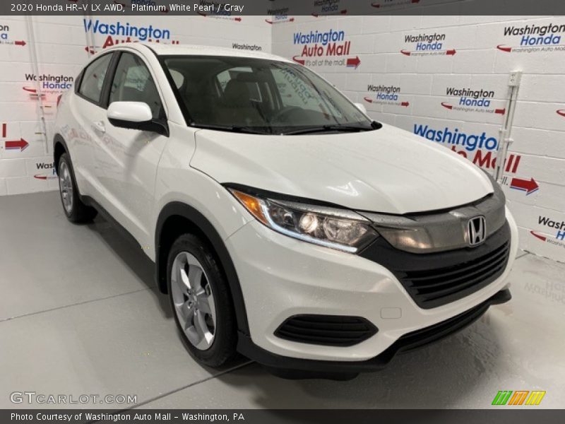 Platinum White Pearl / Gray 2020 Honda HR-V LX AWD