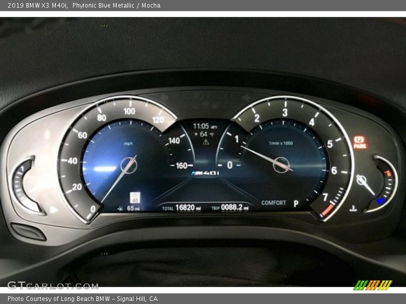 Phytonic Blue Metallic / Mocha 2019 BMW X3 M40i
