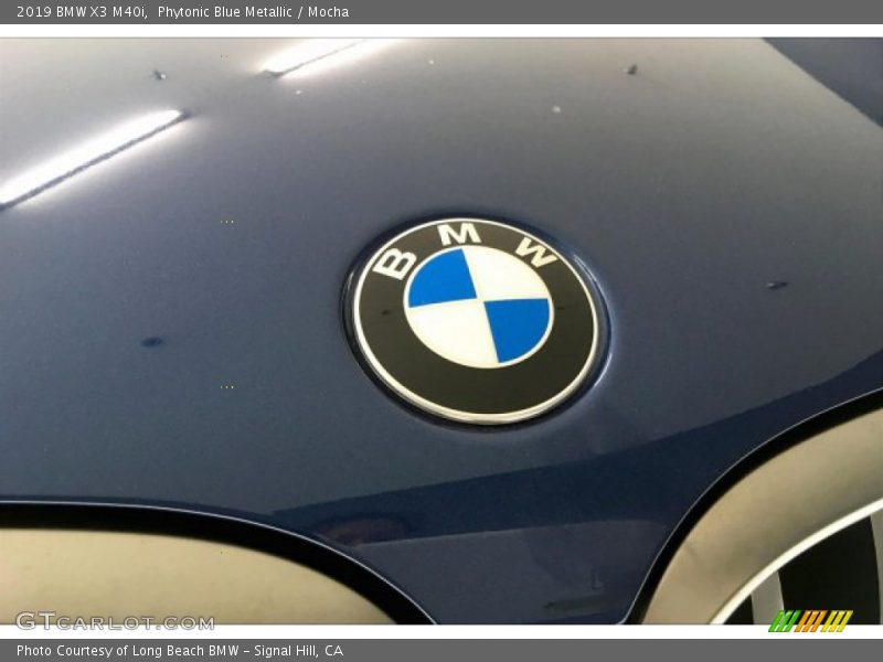 Phytonic Blue Metallic / Mocha 2019 BMW X3 M40i