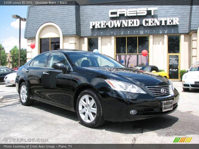 Obsidian Black / Black 2008 Lexus ES 350