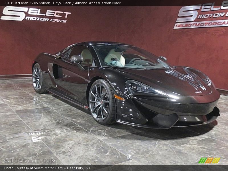 Onyx Black / Almond White/Carbon Black 2018 McLaren 570S Spider