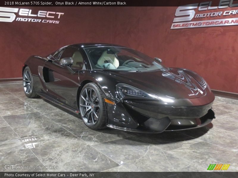 Onyx Black / Almond White/Carbon Black 2018 McLaren 570S Spider