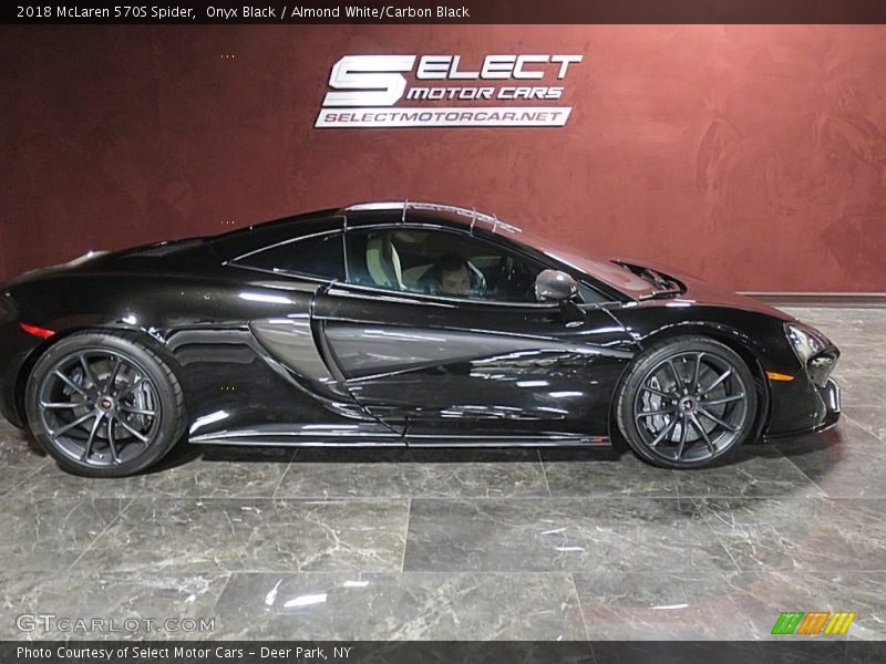 Onyx Black / Almond White/Carbon Black 2018 McLaren 570S Spider