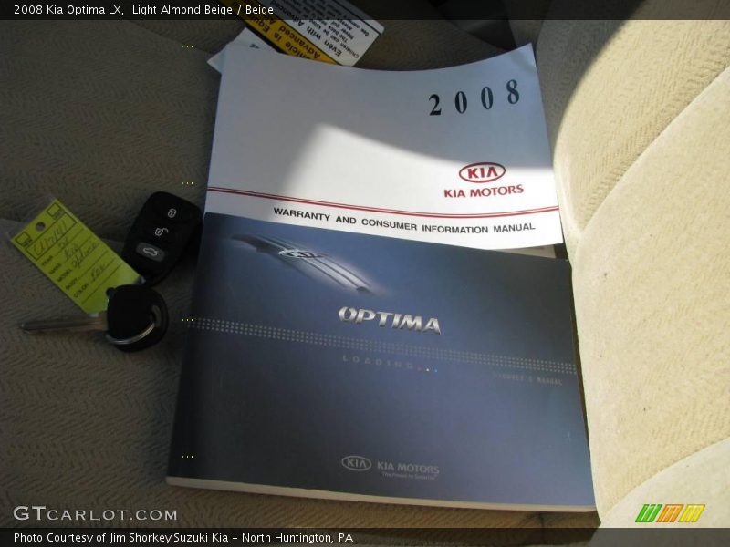 Light Almond Beige / Beige 2008 Kia Optima LX