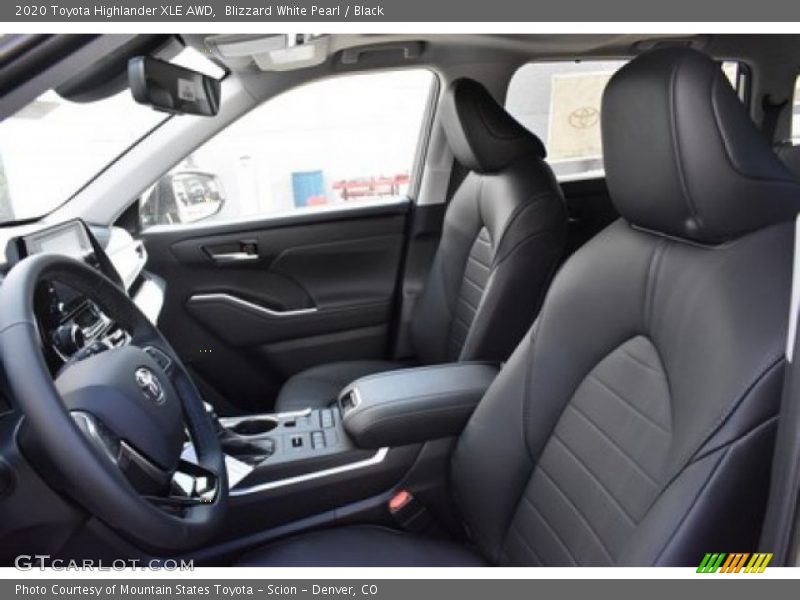 Blizzard White Pearl / Black 2020 Toyota Highlander XLE AWD