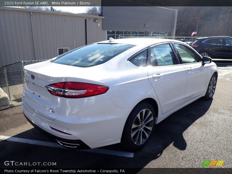 White Platinum / Ebony 2020 Ford Fusion SE AWD