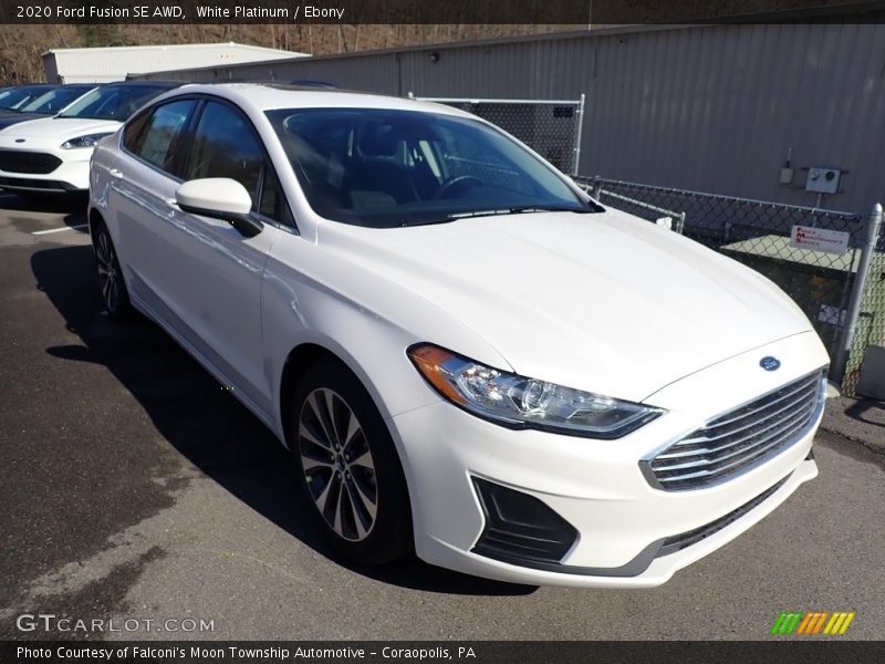 White Platinum / Ebony 2020 Ford Fusion SE AWD