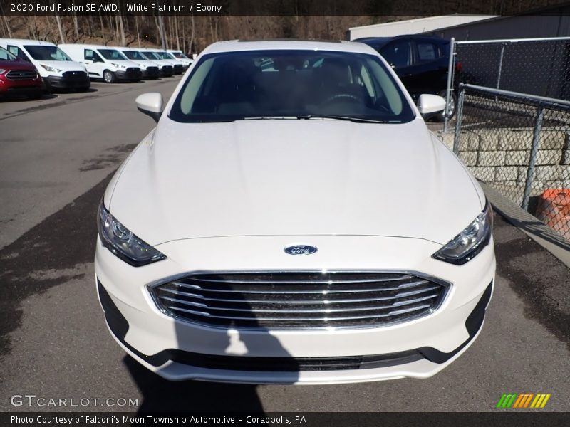 White Platinum / Ebony 2020 Ford Fusion SE AWD