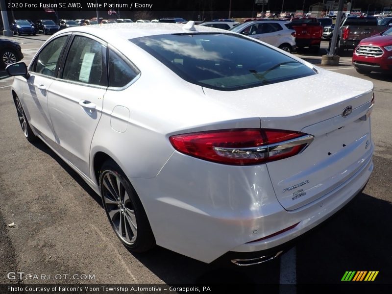 White Platinum / Ebony 2020 Ford Fusion SE AWD