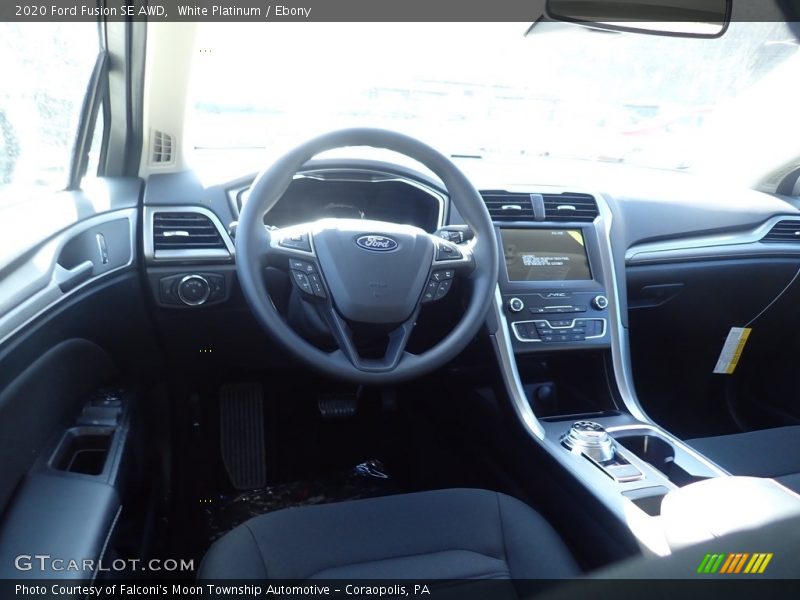 White Platinum / Ebony 2020 Ford Fusion SE AWD