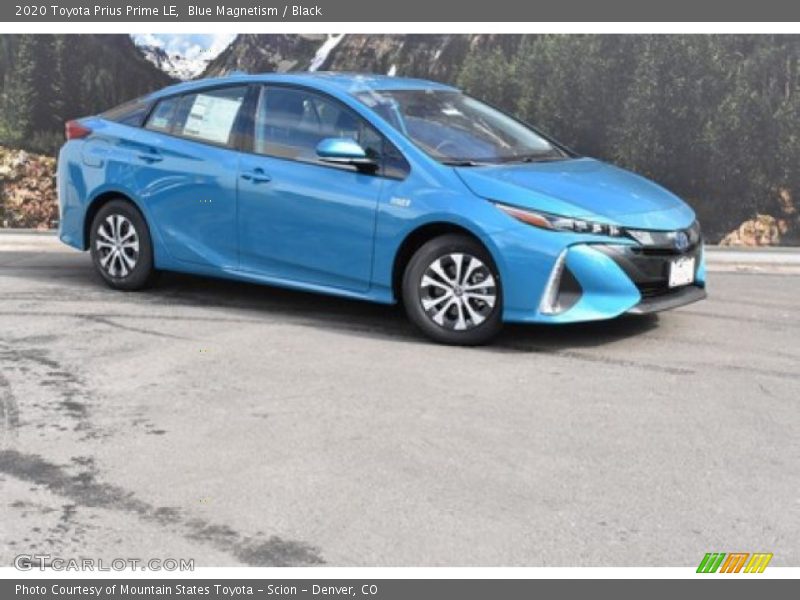 Blue Magnetism / Black 2020 Toyota Prius Prime LE