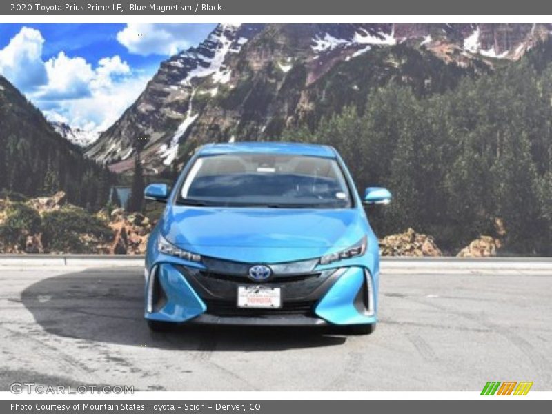 Blue Magnetism / Black 2020 Toyota Prius Prime LE