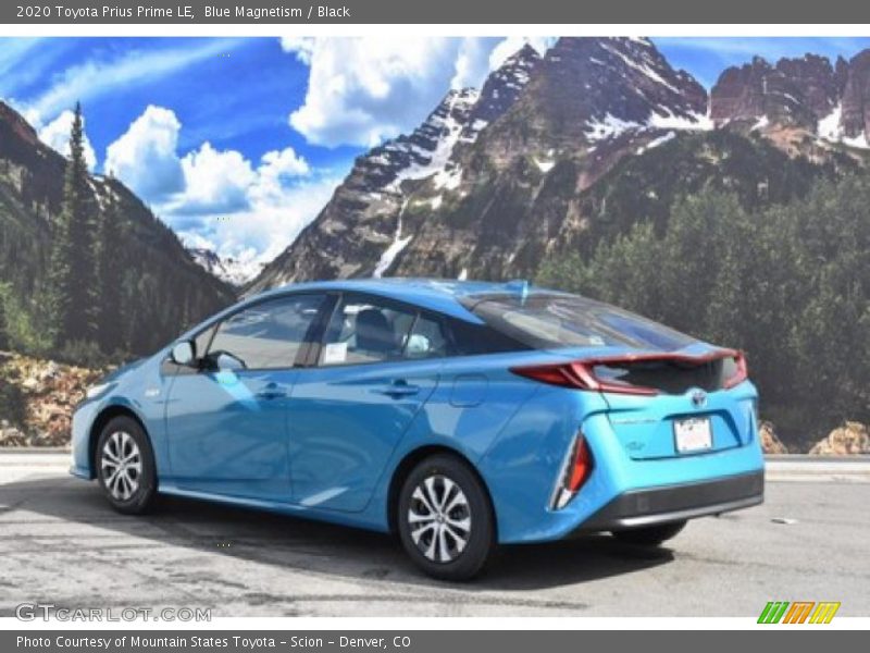 Blue Magnetism / Black 2020 Toyota Prius Prime LE