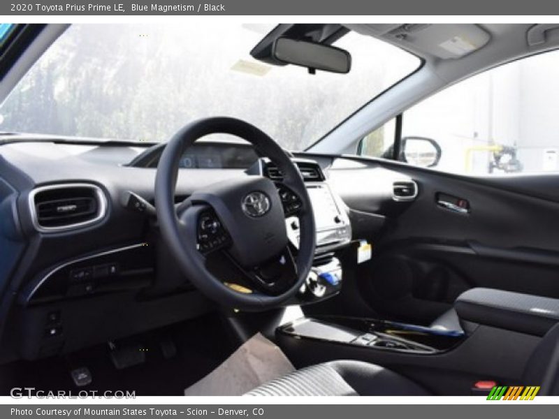 Blue Magnetism / Black 2020 Toyota Prius Prime LE