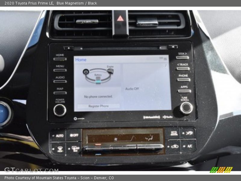 Blue Magnetism / Black 2020 Toyota Prius Prime LE