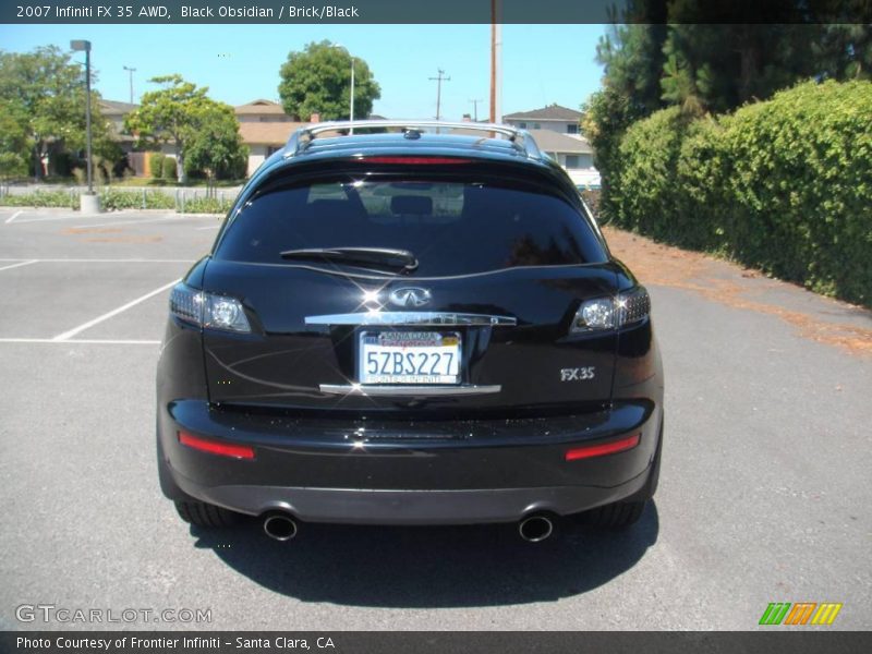 Black Obsidian / Brick/Black 2007 Infiniti FX 35 AWD