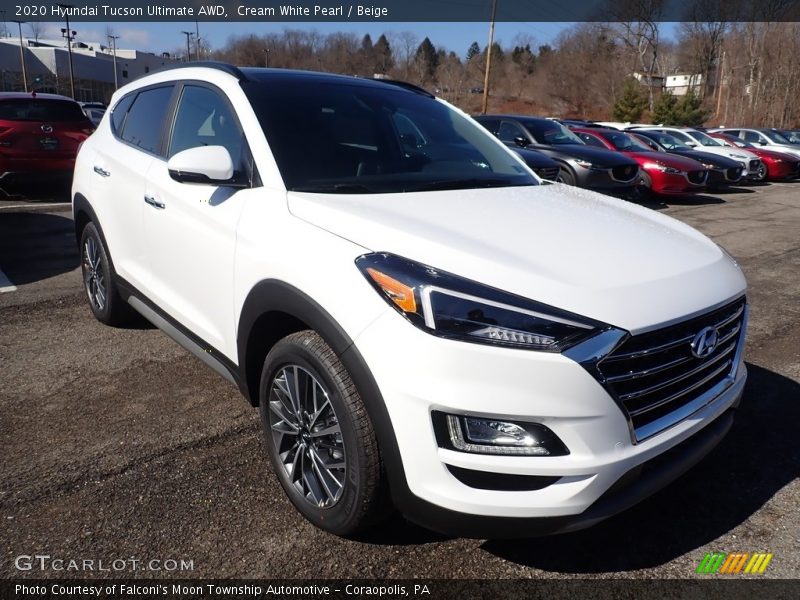 Cream White Pearl / Beige 2020 Hyundai Tucson Ultimate AWD