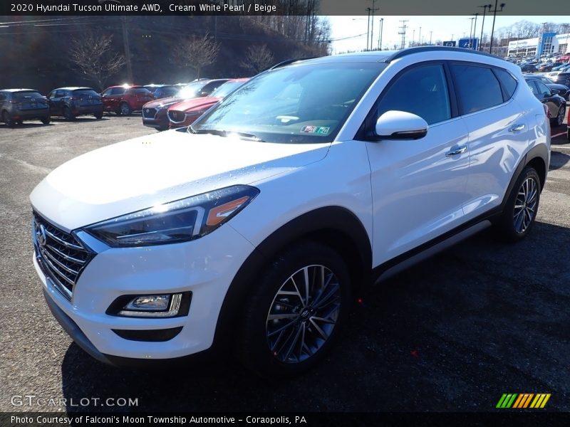 Cream White Pearl / Beige 2020 Hyundai Tucson Ultimate AWD