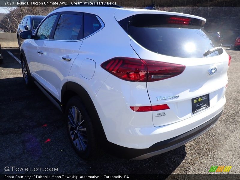 Cream White Pearl / Beige 2020 Hyundai Tucson Ultimate AWD