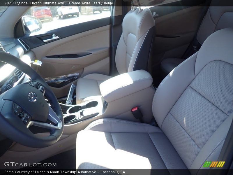 Cream White Pearl / Beige 2020 Hyundai Tucson Ultimate AWD