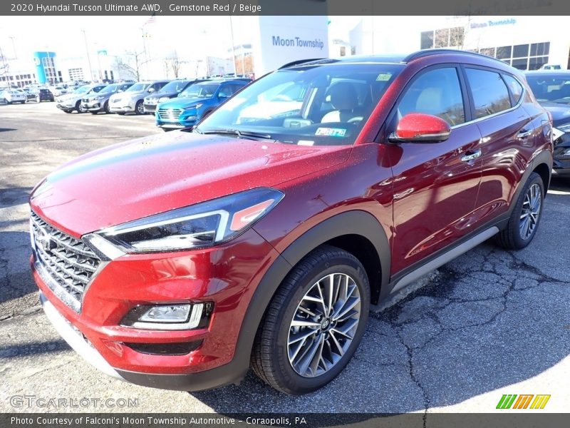 Gemstone Red / Beige 2020 Hyundai Tucson Ultimate AWD