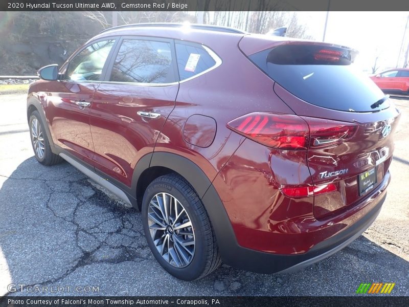 Gemstone Red / Beige 2020 Hyundai Tucson Ultimate AWD