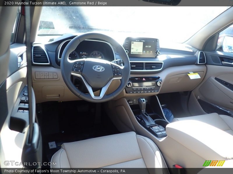 Gemstone Red / Beige 2020 Hyundai Tucson Ultimate AWD