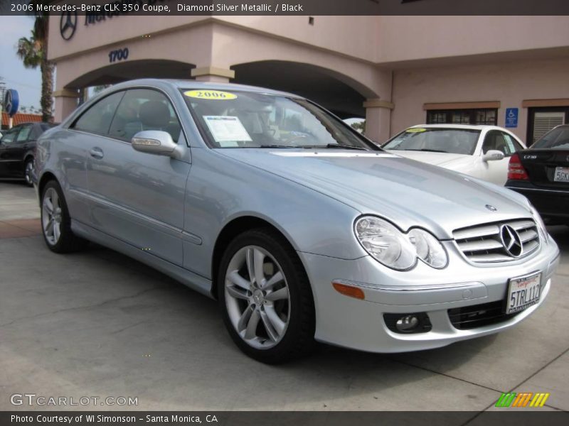 Diamond Silver Metallic / Black 2006 Mercedes-Benz CLK 350 Coupe