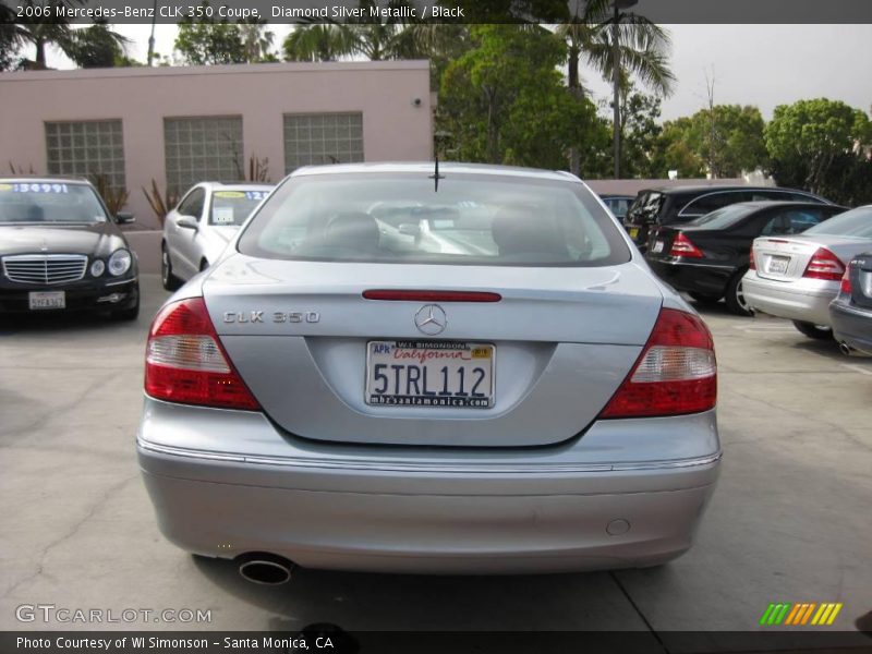 Diamond Silver Metallic / Black 2006 Mercedes-Benz CLK 350 Coupe