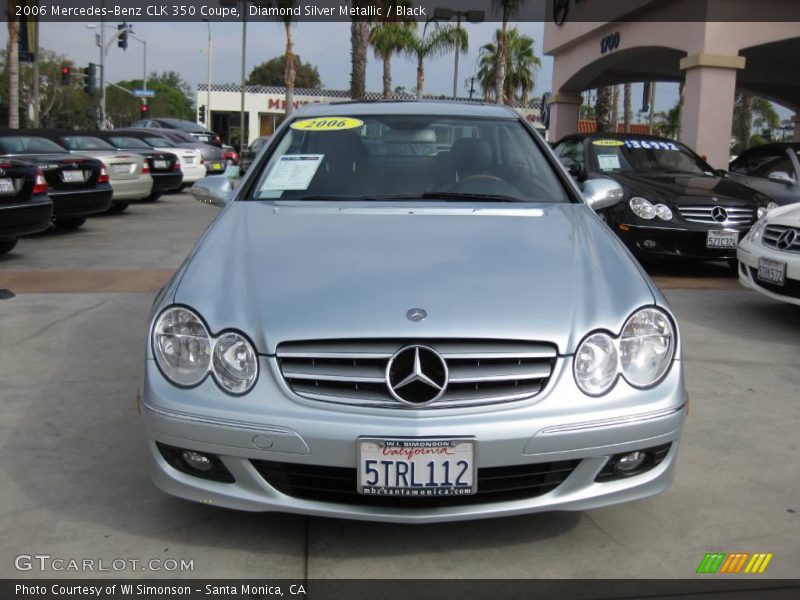 Diamond Silver Metallic / Black 2006 Mercedes-Benz CLK 350 Coupe