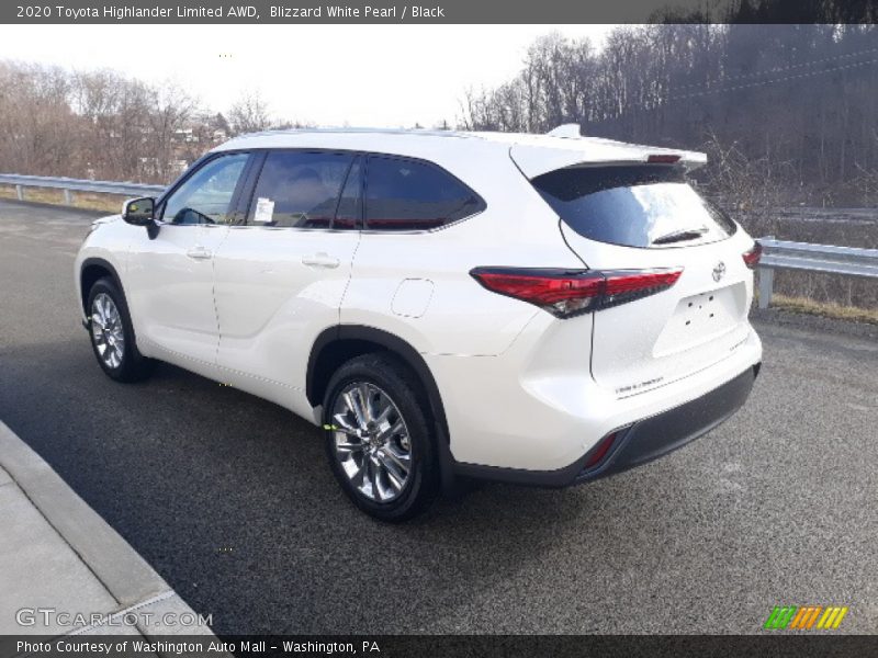 Blizzard White Pearl / Black 2020 Toyota Highlander Limited AWD