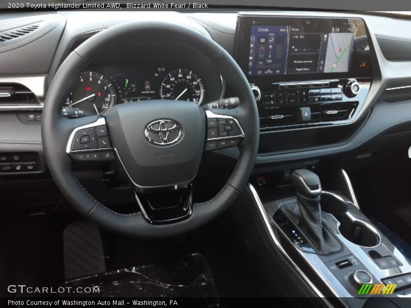 Blizzard White Pearl / Black 2020 Toyota Highlander Limited AWD