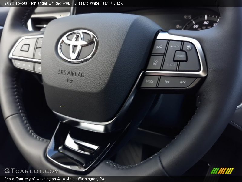 Blizzard White Pearl / Black 2020 Toyota Highlander Limited AWD