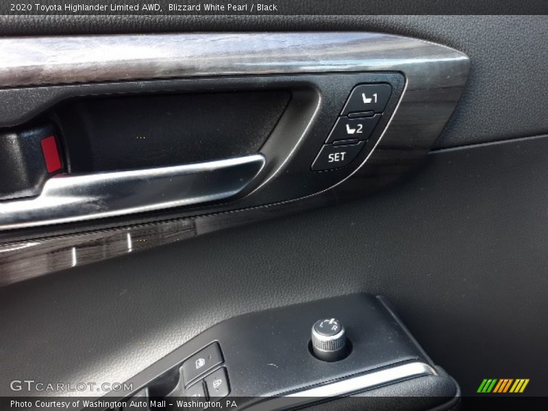 Blizzard White Pearl / Black 2020 Toyota Highlander Limited AWD