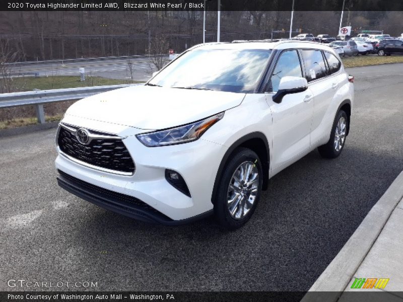 Blizzard White Pearl / Black 2020 Toyota Highlander Limited AWD