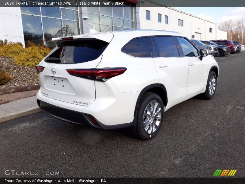 Blizzard White Pearl / Black 2020 Toyota Highlander Limited AWD