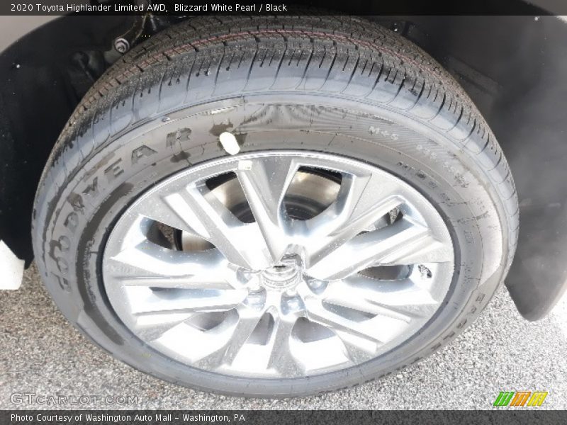 Blizzard White Pearl / Black 2020 Toyota Highlander Limited AWD