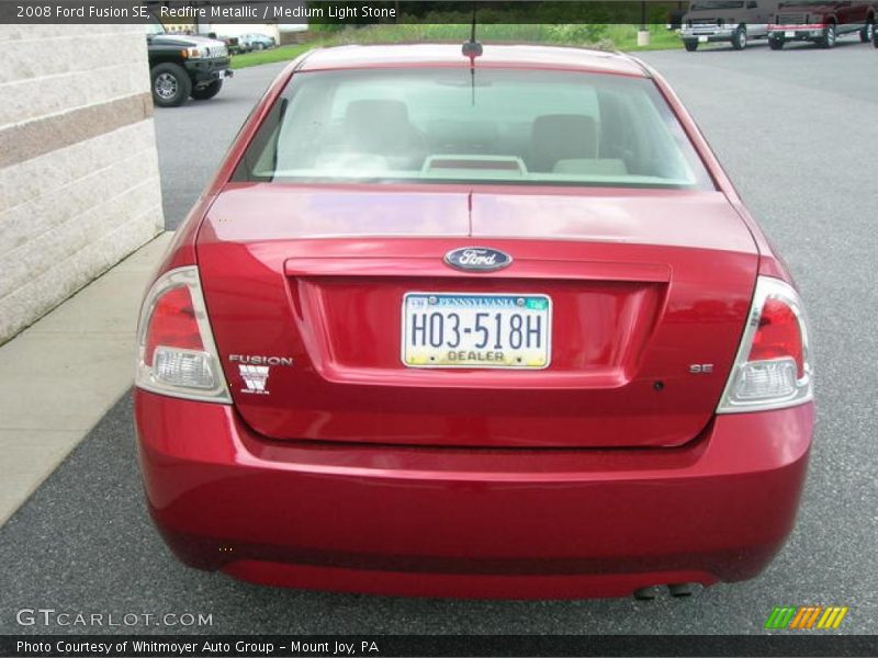 Redfire Metallic / Medium Light Stone 2008 Ford Fusion SE
