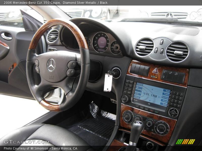Diamond Silver Metallic / Black 2006 Mercedes-Benz CLK 350 Coupe
