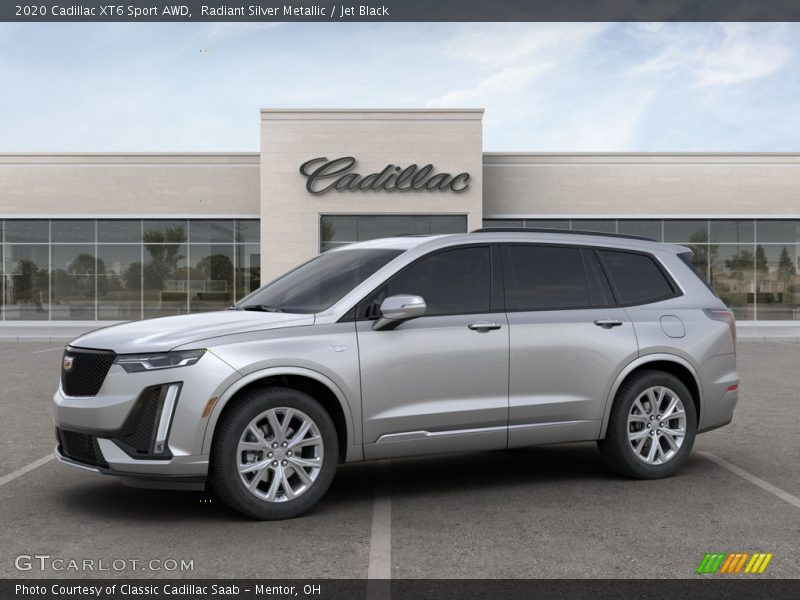 Radiant Silver Metallic / Jet Black 2020 Cadillac XT6 Sport AWD