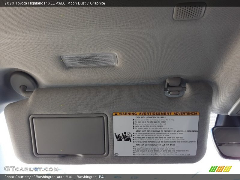 Moon Dust / Graphite 2020 Toyota Highlander XLE AWD