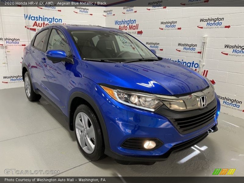 Aegean Blue Metallic / Black 2020 Honda HR-V EX AWD