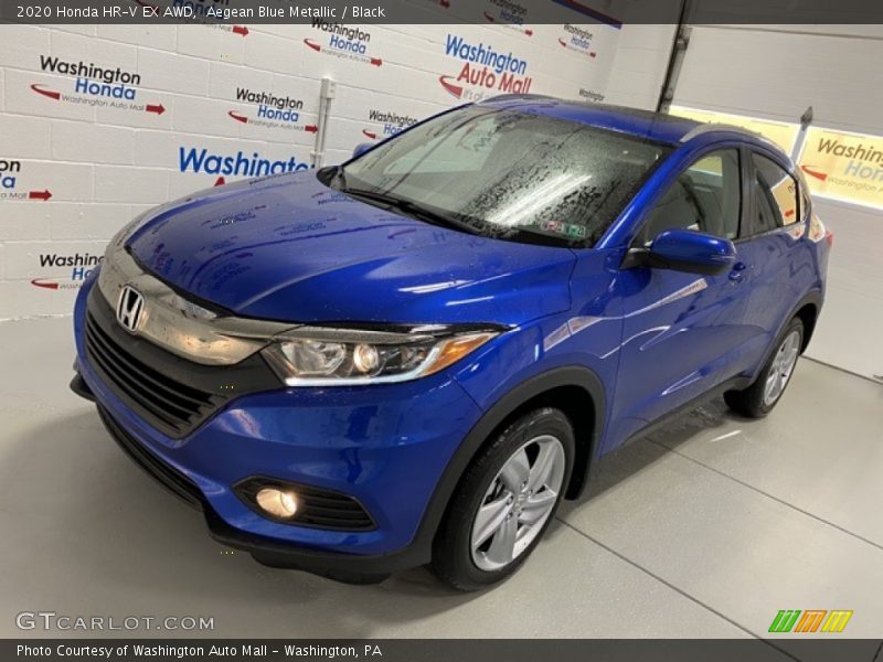Aegean Blue Metallic / Black 2020 Honda HR-V EX AWD