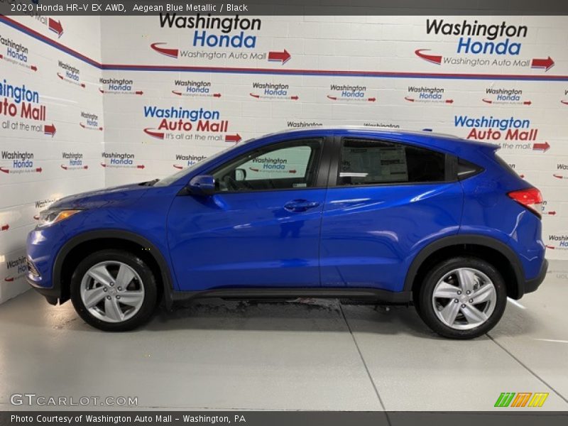 Aegean Blue Metallic / Black 2020 Honda HR-V EX AWD