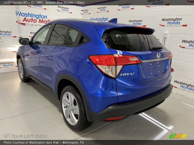 Aegean Blue Metallic / Black 2020 Honda HR-V EX AWD