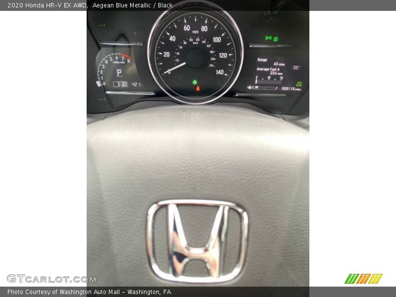 Aegean Blue Metallic / Black 2020 Honda HR-V EX AWD