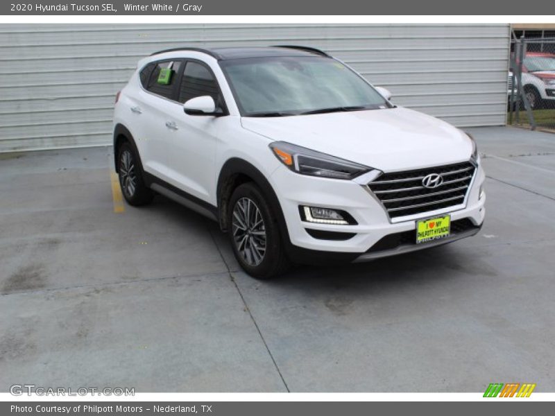 Winter White / Gray 2020 Hyundai Tucson SEL