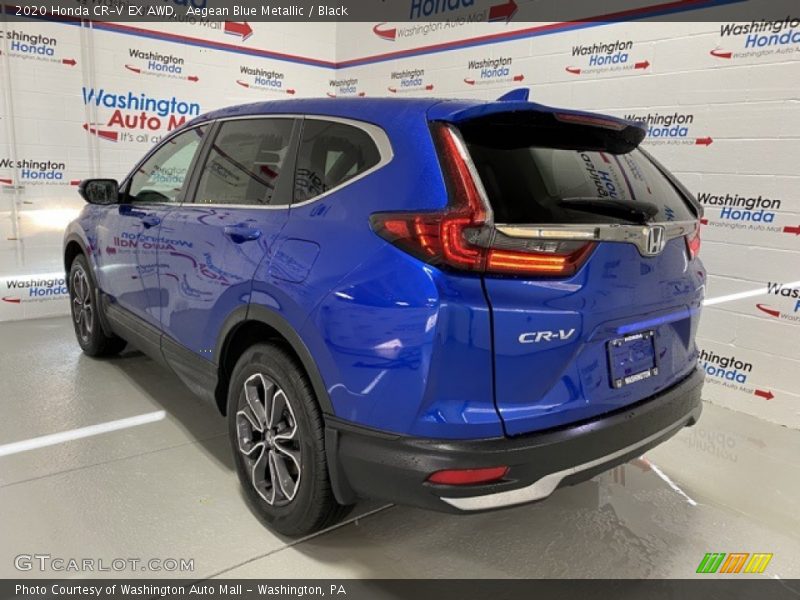 Aegean Blue Metallic / Black 2020 Honda CR-V EX AWD