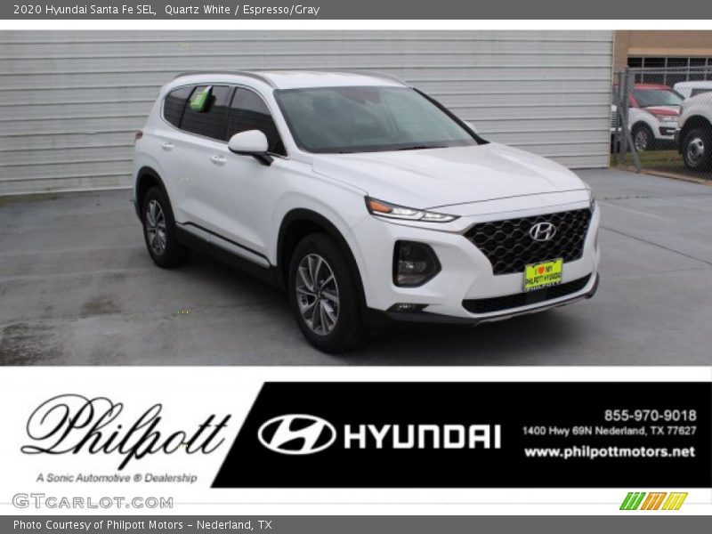 Quartz White / Espresso/Gray 2020 Hyundai Santa Fe SEL