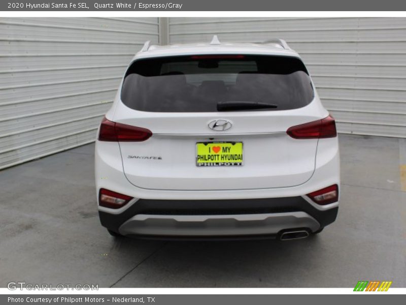 Quartz White / Espresso/Gray 2020 Hyundai Santa Fe SEL